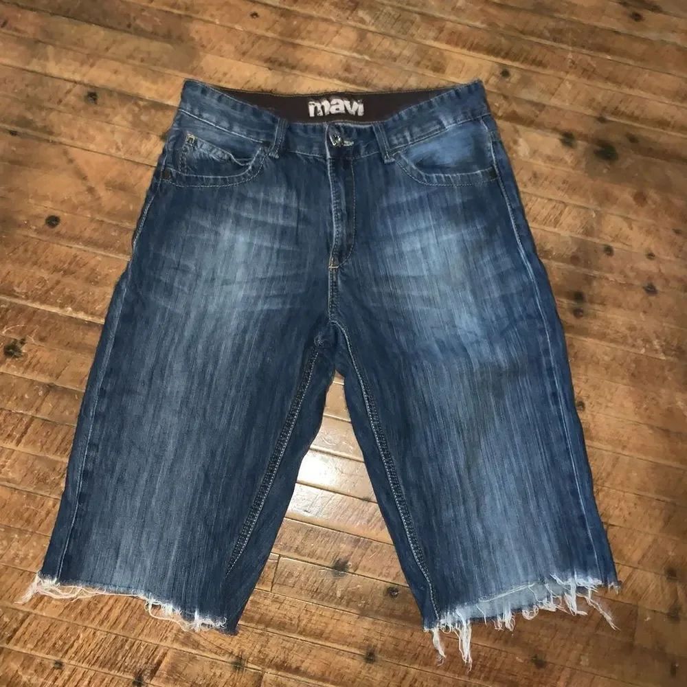 Mavi raw hem Toby size 16 Bermuda denim shorts